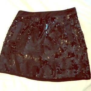 Black Sequence Skirt
